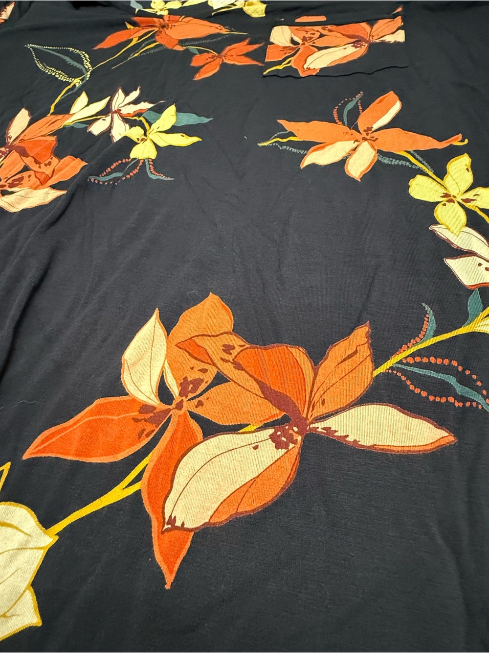 Soma Cool Nights Nightgown Sleep Shirt Soft Jersey Navy Floral NWT XXL - Picture 5 of 7